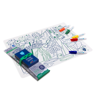 Coloriage effaçable et réutilisable foret amazonienne