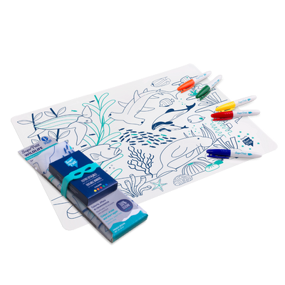 Coloriage effaçable et réutilisable barriere corail