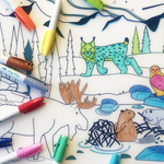 Coloriage effaçable et réutilisable - Forêt Boréal