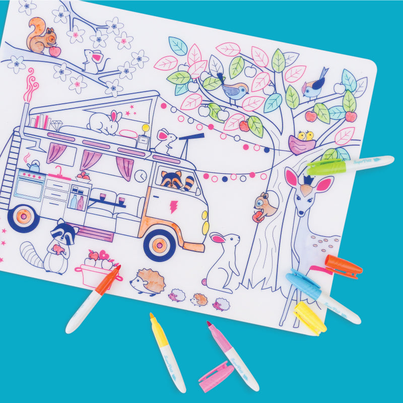 Coloriage effaçable et réutilisable - Dream Van