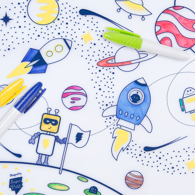 Coloriage effaçable et réutilisable - Espace