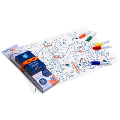Coloriage effaçable et réutilisable surf party