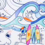 Coloriage effaçable et réutilisable - Surf Party
