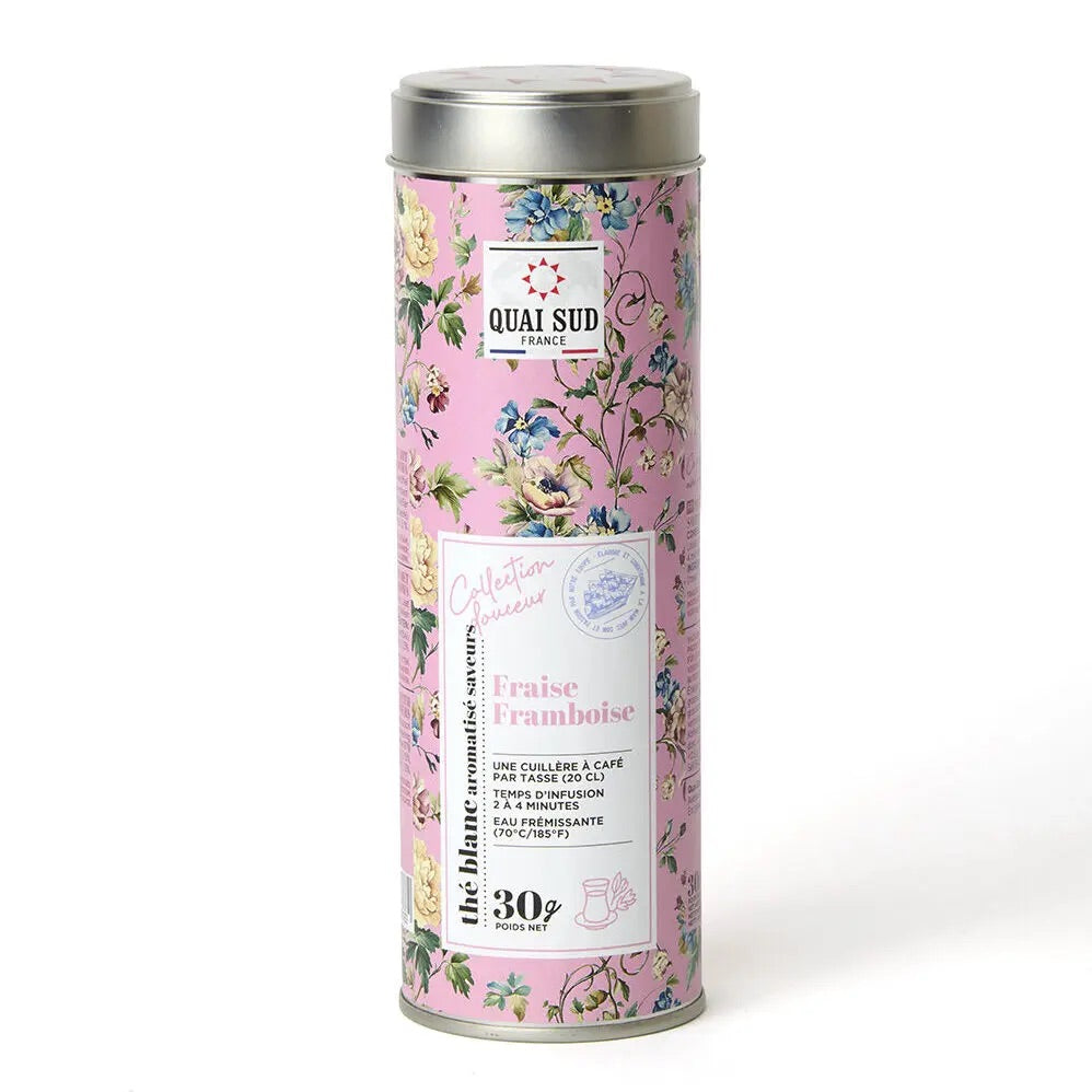 Thé Blanc - Fraise Framboise - Boîte Ronde 30g