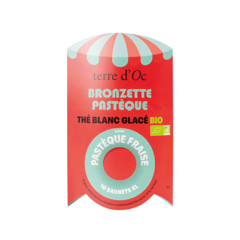 Thé blanc glacé bio - Pastèque Fraise