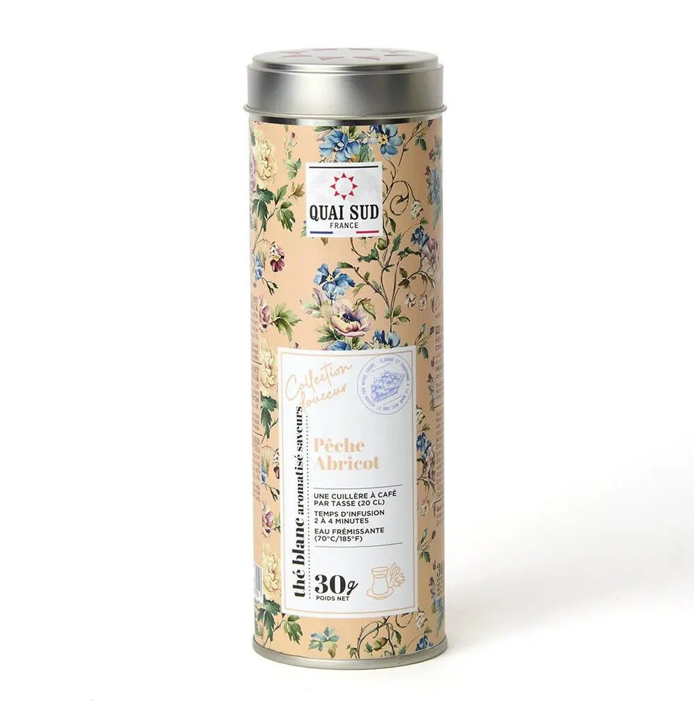 Thé Blanc - Pêche Abricot - Boîte Ronde 30g
