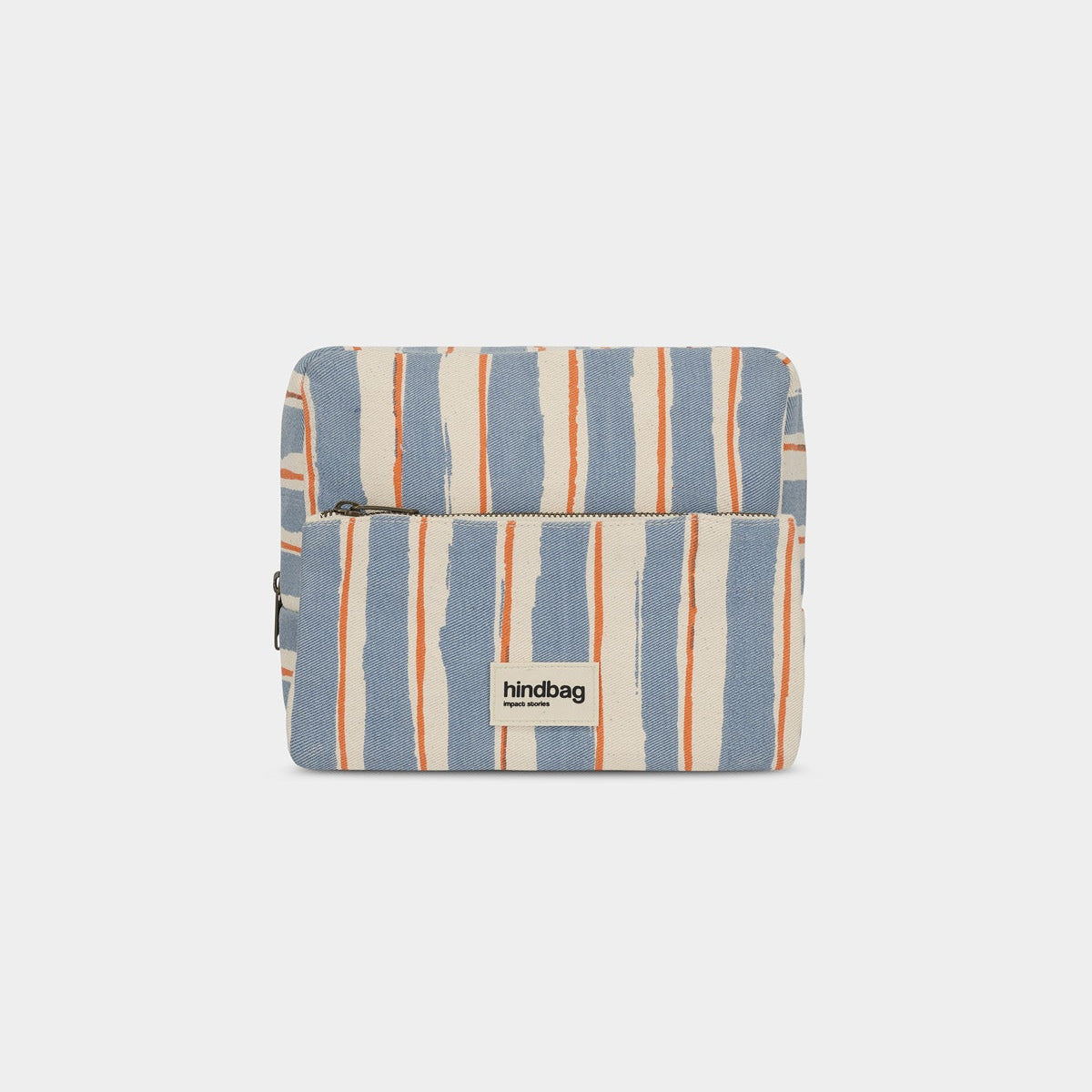 Trousse de Toilette Alix - Rayures Larges Bleu