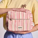 Trousse de Toilette Alix - Rayures Larges Rose