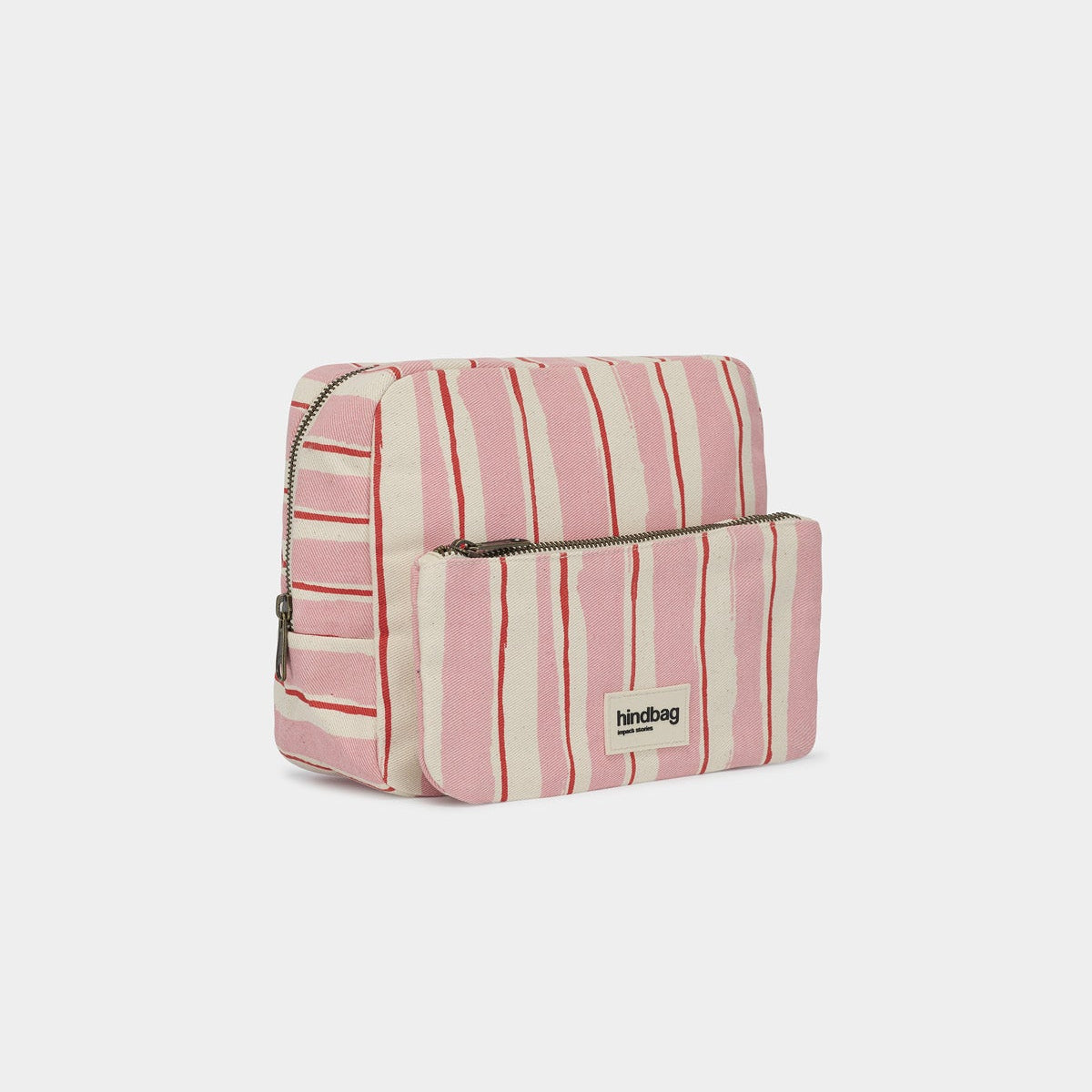 Trousse de Toilette Alix - Rayures Larges Rose