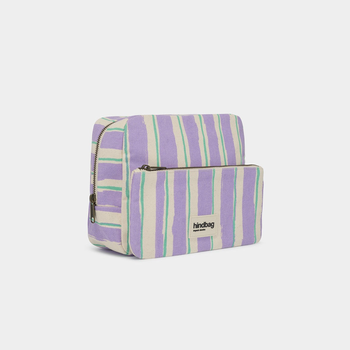 Trousse de Toilette Alix - Rayures Larges Violet