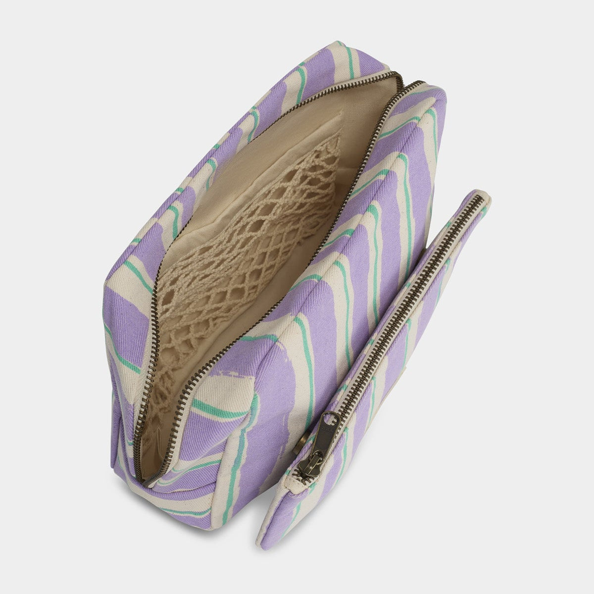 Trousse de Toilette Alix - Rayures Larges Violet