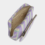 Trousse de Toilette Alix - Rayures Larges Violet