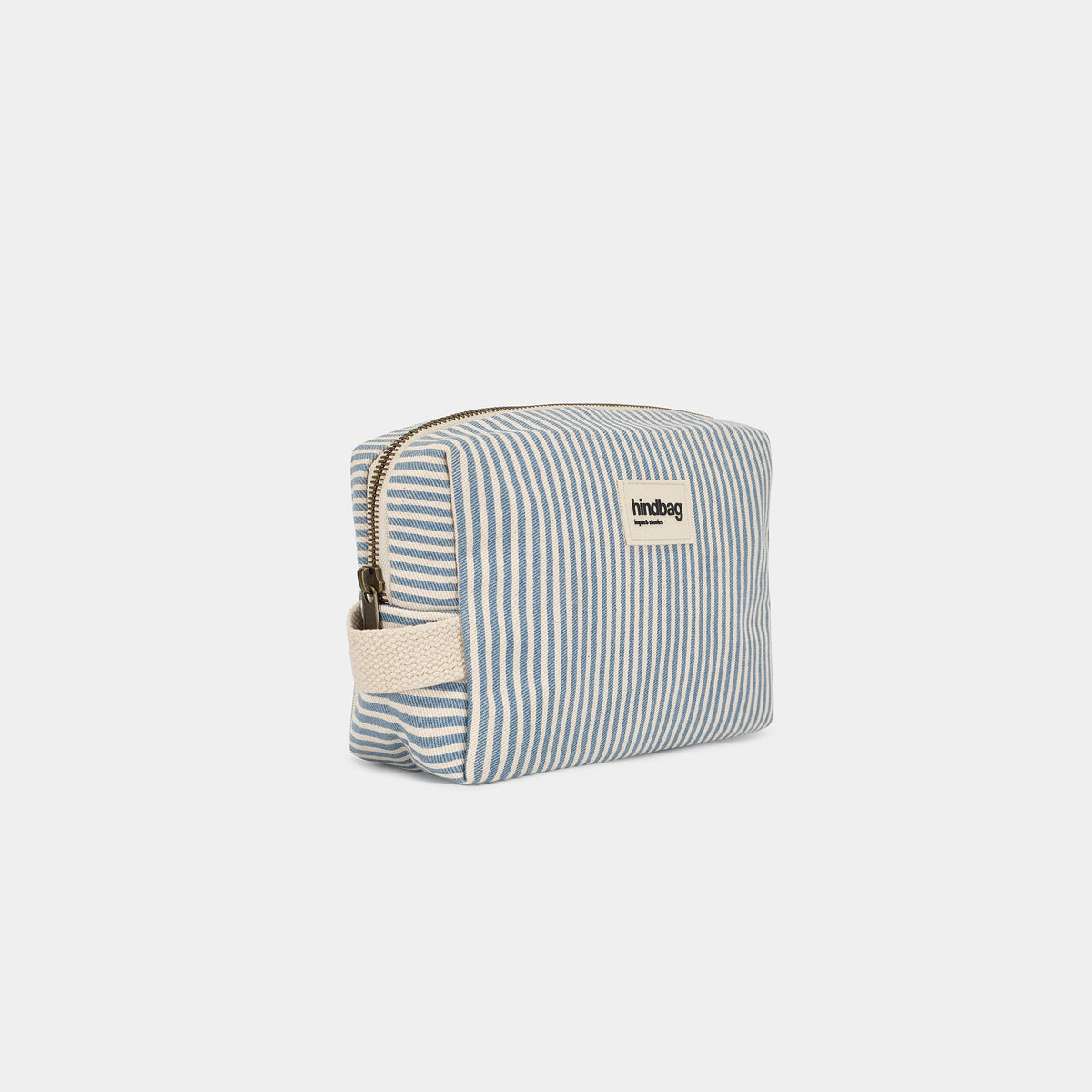 Trousse de Toilette Léon - Rayures Fines Bleu