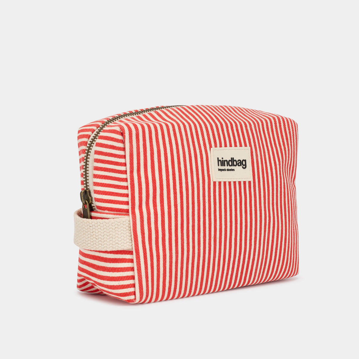 Trousse de Toilette Léon - Rayures Fines Rouge