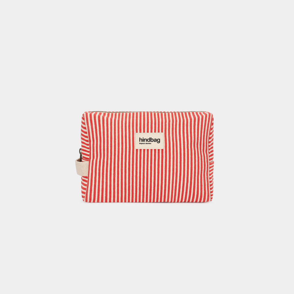 Trousse de Toilette Léon - Rayures Fines Rouge