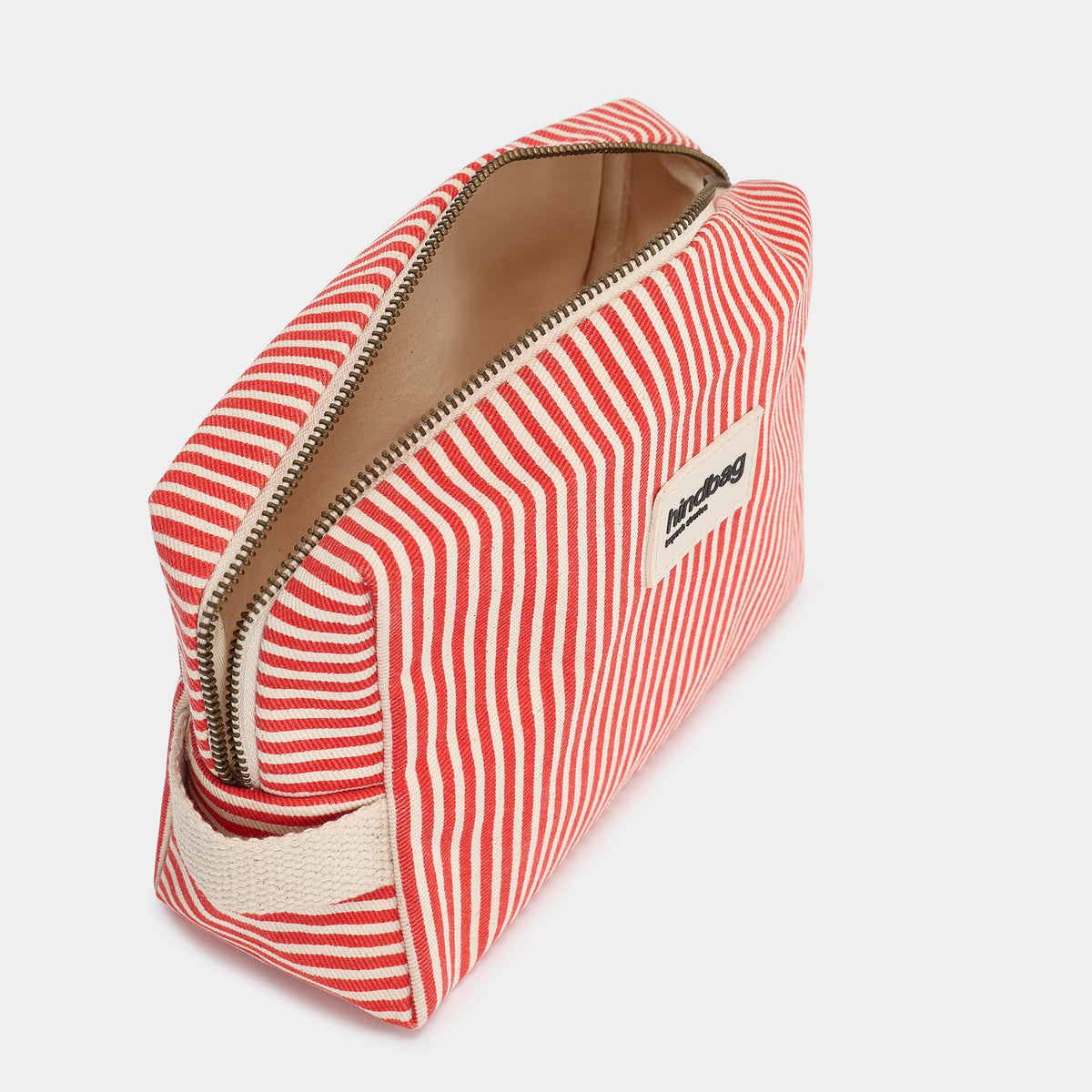 Trousse de Toilette Léon - Rayures Fines Rouge