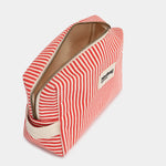Trousse de Toilette Léon - Rayures Fines Rouge