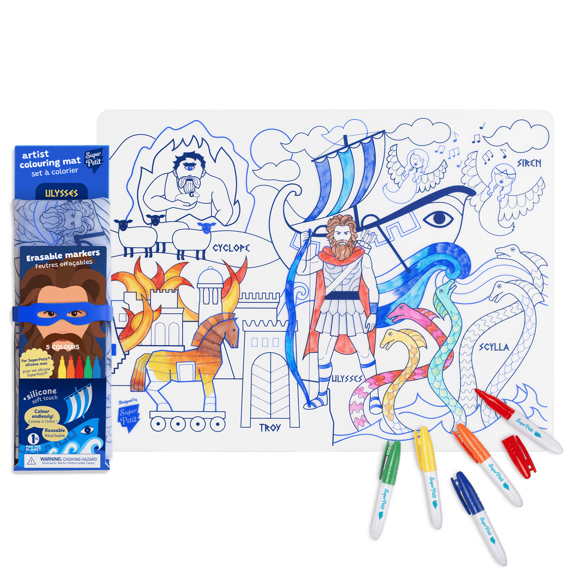 Coloriage effaçable et réutilisable - Les aventures d'Ulysse